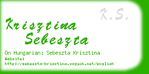 krisztina sebeszta business card
